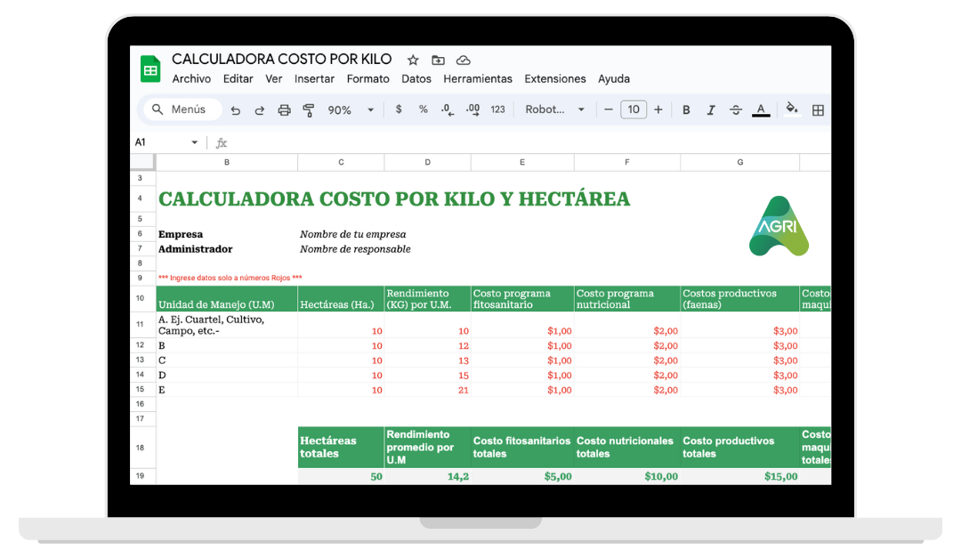 Calculadora AGRI